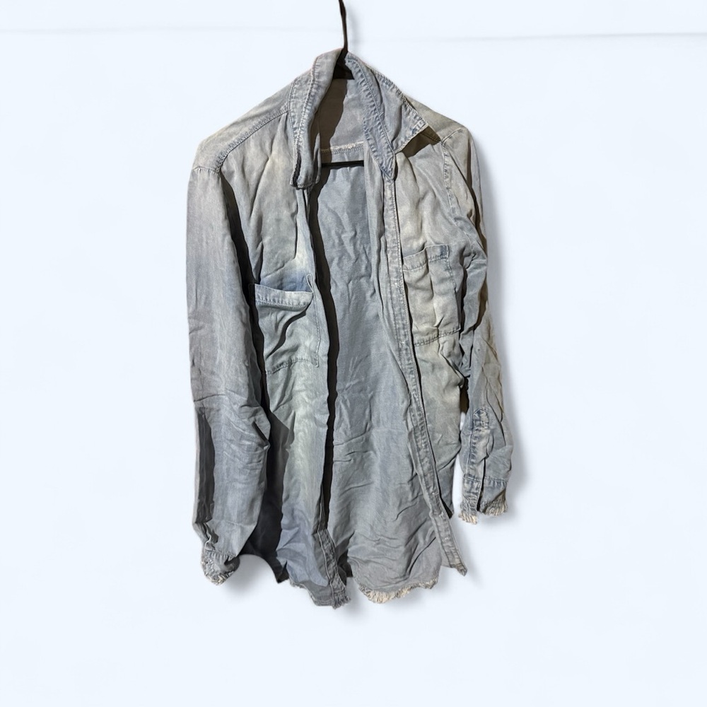 Fashion Nova Gray Jean Jacket with Collared Neckline